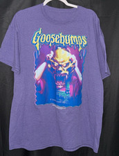 GOOSEBUMPS PURPLE HAUNTED MASK SHIRT MENS SIZE XLARGE PRE OWNED