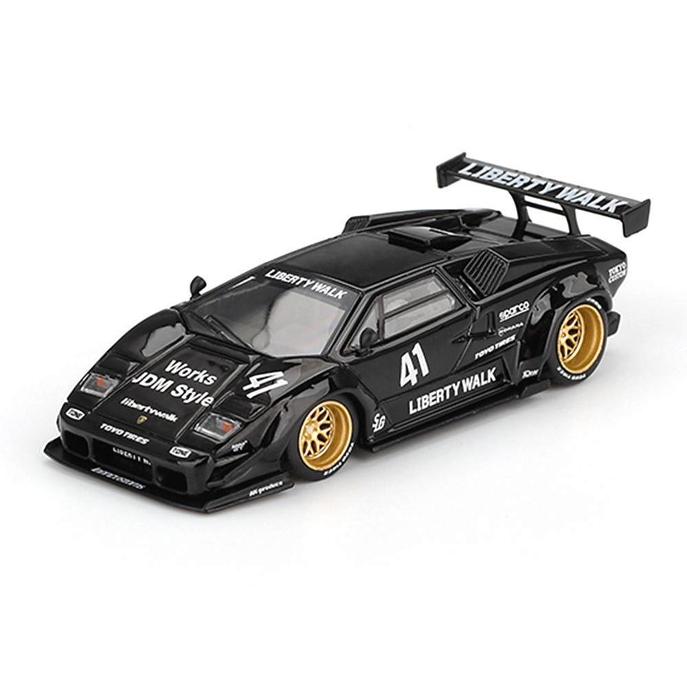 Mini GT 1:64 Lamborghini Countach LB-WORKS Black Diecast Model Car