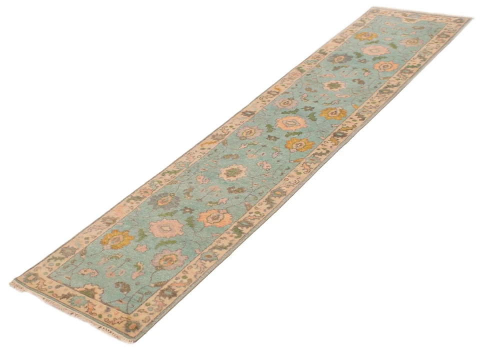 2'5" x 11'8" Vintage Hand-knotted Runner Rug Traditional Oriental Wool Carpet - Image 4 of 4