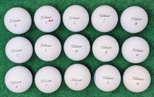 15 Titleist ProV1 White 5A/4A Near Mint Used Golf Balls Pro V1 Logos