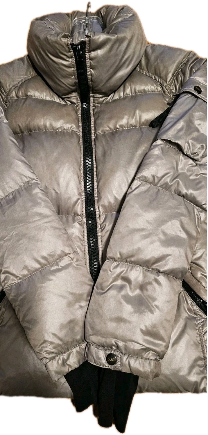 SAM Freestyle Fitted Down Puffer Jacket Mettalic … - image 5