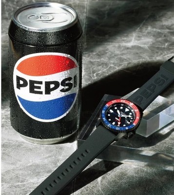 Seiko 5 Sports x Pepsi  GMT Limited Edition SSK047 #2742/7000,Black Dial,automat