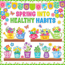 94 PCS Flower-Themed Bulletin Board Decor for Classroom and Office Use