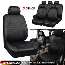 9 Stk. Sitzbezüge Schonbezüge Auto Sitzbezug Sitzauflage Schwarz Satz Universal