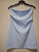 Zara light blue strapless mini dress size L