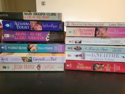 Lot of 13 Vintage Romance Novels Thriller Paperback Books Mixed Authors