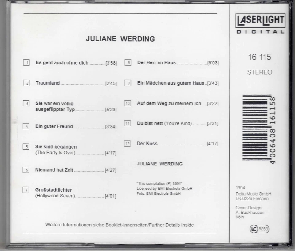 CD - Juliane Werding - Juliane Werding (1994) - Bild 2 von 2