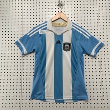Argentina Futbol Soccer Adidas Jersey Youth Medium 11/12 Blue White Striped