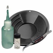 Sluice Monkey 12" Black Gold Pan Panning Kit Gold Pan