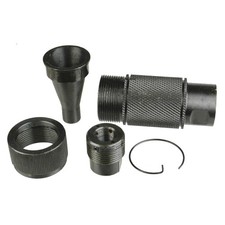 Steel 3-Piece Muzzle Brake Compensator 1/2x28 , 5/8x24 , 14x1 Left Hand Thread