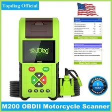JDiag M200 Motorcycle Full System Diagnostic Scanner Code Reader Battery Tester