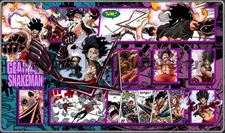One Piece Card Luffy G4 Snake Man - Purple Blue Gaming Desk Mat Playmat Mousepad