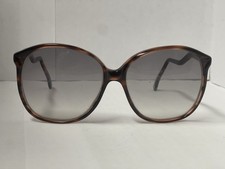 Vintage Yves Saint Laurent 1980s Oversize 55-15 Gradient Wavy-Templed Sunglasses