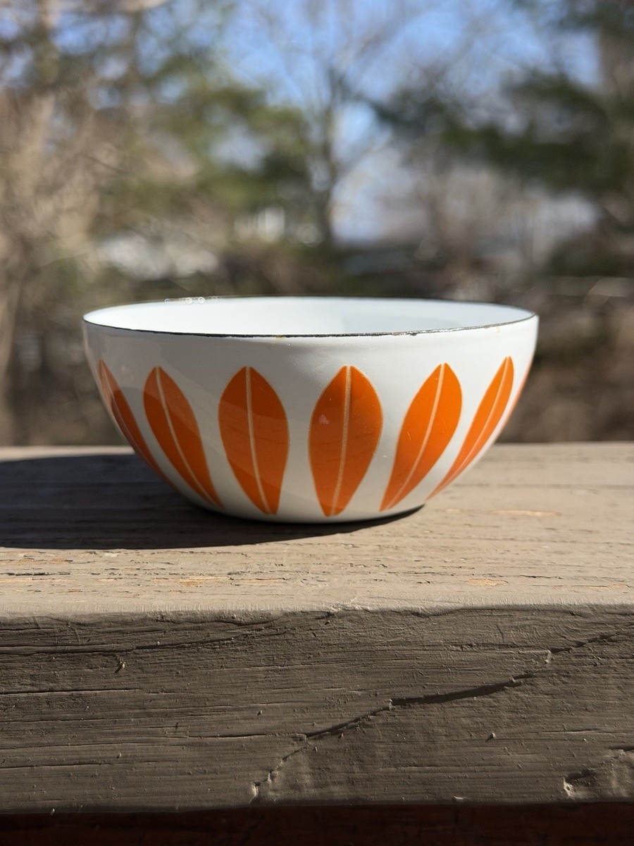 Cathrineholm Lotus Bowls True Orange On White Mint Condition 4