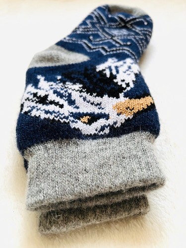 Sheepskin Sheep Wool 100%. Winter Socks. Warming Knitted. Ukraine made. Men. - Picture 4 of 5