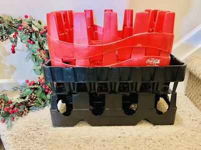 Vintage Coca Cola Red & Black 2L Bottle Crate Case Plastic Coke