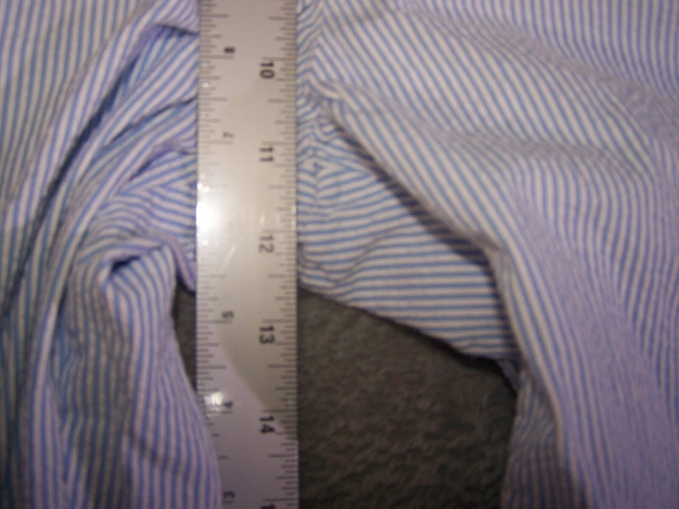 Pantalones IZOD Para Hombre 36X29 Azul y Blanco Seersucker Calce Recto Usados Foto 3 de 4