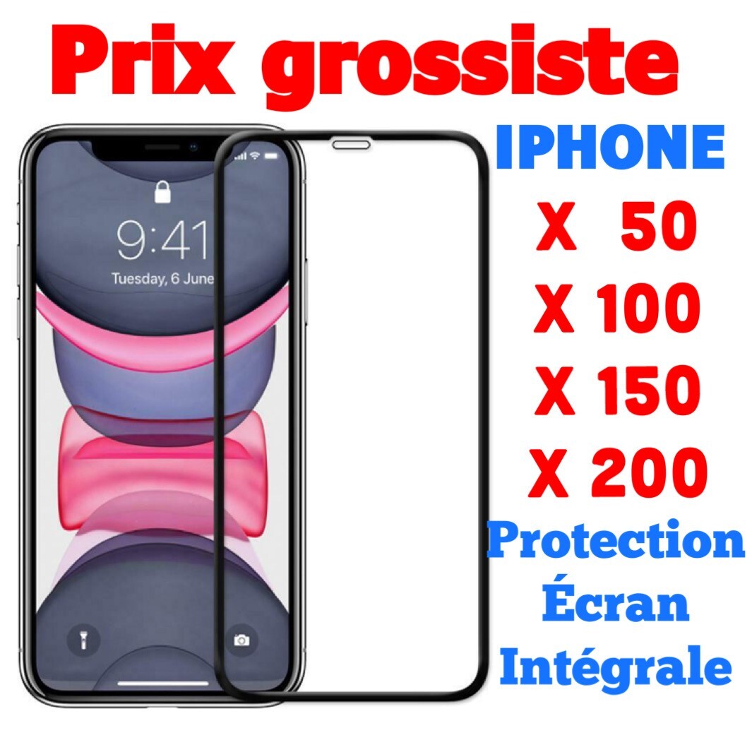 Protection écran Verre Trempé 9H Pour IPhone 15/14/13/12/11 - Film Intégral Transparent