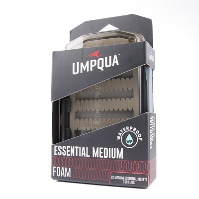 Umpqua Essential Foam Medium Waterproof Fly Box - Gray - Free Shipping