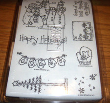 IN A DVD CASE NEW Stampin Up 2002 FLAKY FRIENDS UNMOUNTED W/CASE FREE SHIPPING