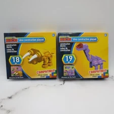 Make-It Blocks Dino Construction Playset Lot of 2