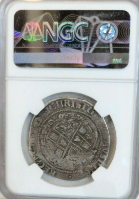 1645 ENGLAND SILVER 1/2 CROWN S-2778 CHARLES I NGC VG 10 SCARCE