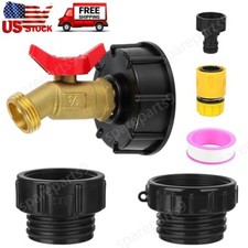 275-330 Gallon IBC Tote Tank Adapter 1/2" x 3/4" Garden Hose Valve w/ 3 Adapter