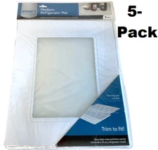 NEW 5-Pk Smart Choice Medium Refrigerator Mat 13"x16" Easy Clean Trimmable Liner