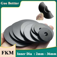 Black FKM Fluorine Rubber Flat Ring Washer Seal Gaskets Sealing O Ring 2mm -36mm