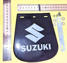 Mudguard Mud Flap Suzuki Retro Custom Classic Rubber Mudflap & Bracket 117 x 165