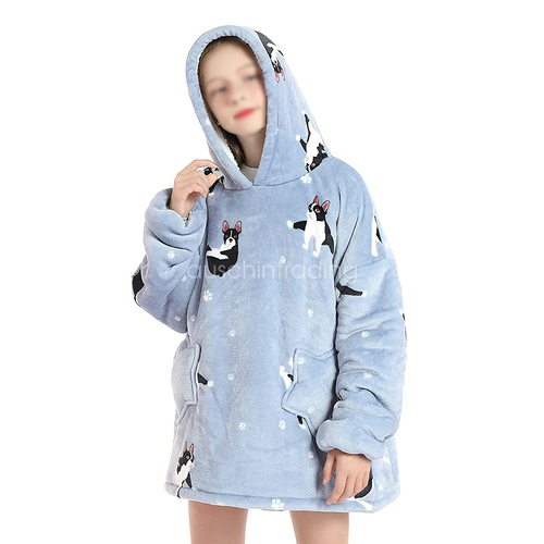 Flannel Hoodie Blanket: Snuggle Up in Soft Comfort - Picture 18 of 25