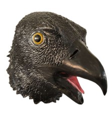 Bald Eagle Mask Full head Bird Head Latex Rubber Animal Fancy Dress Up Halloween