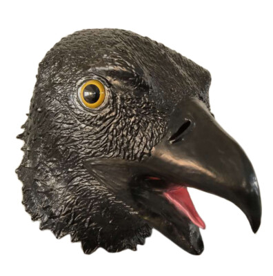 Bald Eagle Mask Full head Bird Head Latex Rubber Animal Fancy Dress Up Halloween