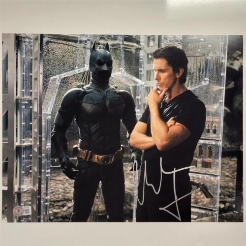 Fotografo Christian Bale firmato Batman Dark Knight 11x14 (A) ~ BAS Beckett - Foto 1 di 3