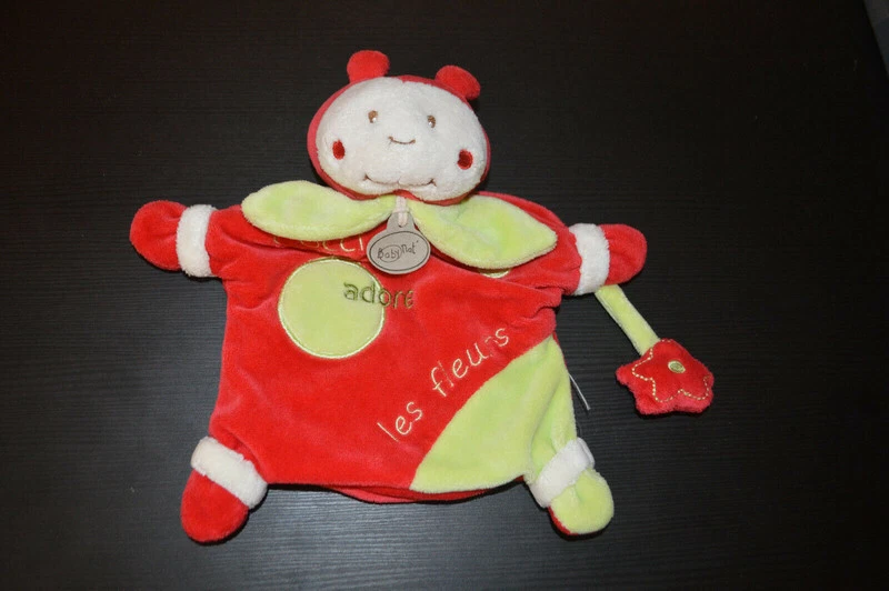 Doudou marionnette Babynat Cocci adore les fleurs coccinelle - Photo 1/1
