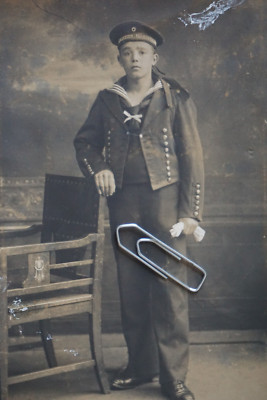 e#108 Foto-AK: Kaiserliche Marine Wilhelmshaven Matrose beschriftet mit Einheit