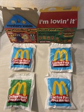 McDonalds Adult Happy Meal Toys Cactus Plant Flea Market Complete Set with Box.