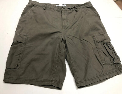 Calvin Klein Shorts Mens 36 Green Cargo Shorts Rip Stop Outdoor Utility 