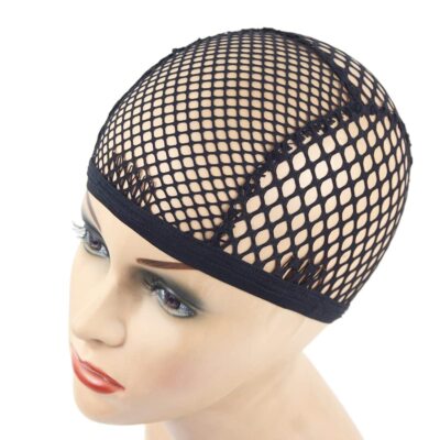 1 Piece Wig Cap Black Stretchable Crochet Wig Cap Mesh Braided Wig Cap For Makin