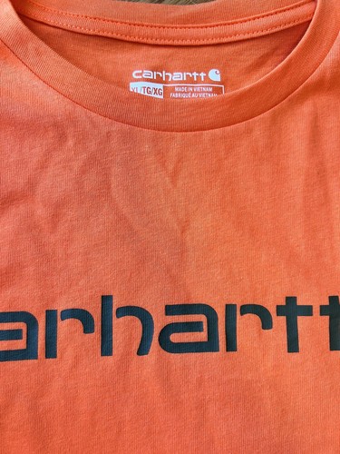 NWT CARHARTT Boys ORANGE TEE SHIRT TOP Size XL 18/20 cotton - Picture 3 of 5