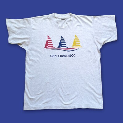 San Francisco 80s 90s Vintage T Shirt Gr. XL Screen Stars Best Single Stitch 
