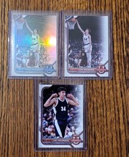 Chet Holmgren 2021 Bowman Chrome University Refractor & 2 Base RC