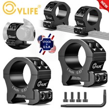 2Piece 1" inch Low Profile Scope Rings Mount for Picatinny Rail Mount Heavy Duty