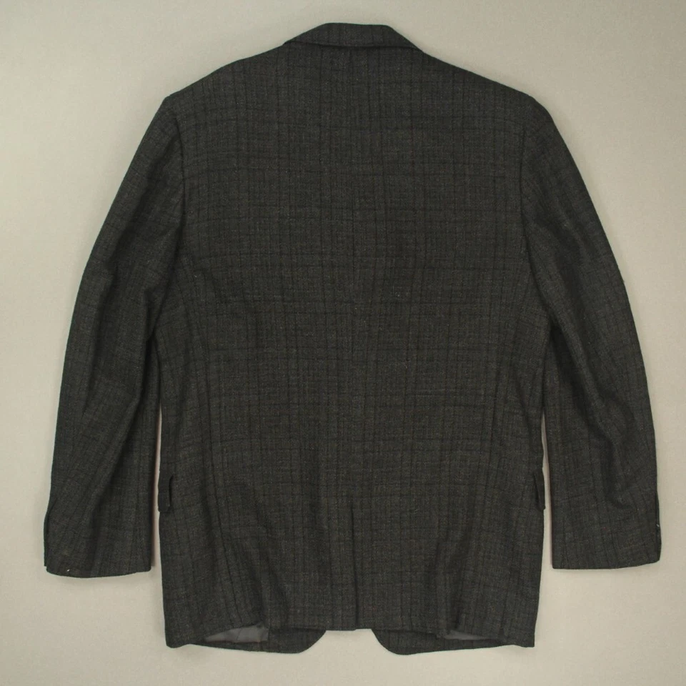 Clipper Craft Men Sport Coat Blazer Jacket Measure Size 42 Gray Plaid 1960s VTG - Image 2 of 4
