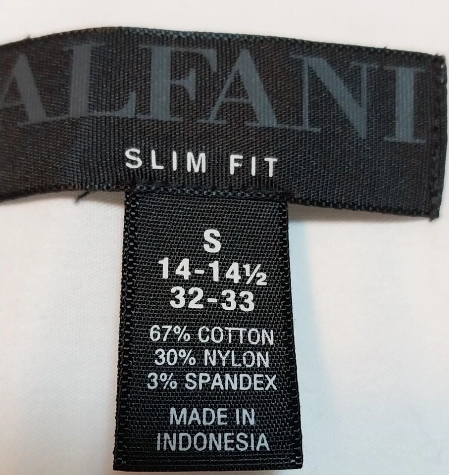 ALFANI Men's Slim Fit Pleated Panel Formal Solid White Shirt Tuxedo SZ S - Image 4 of 4