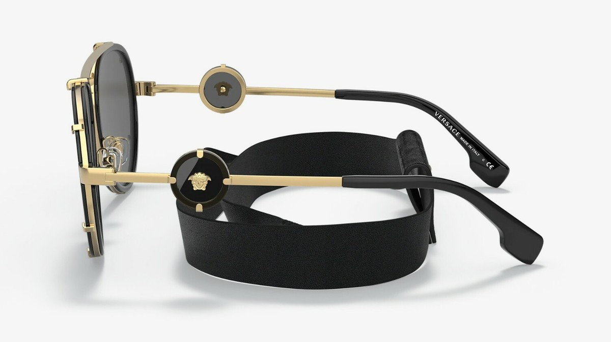 Versace VINTAGE ICON VE 2232 Black/Dark Grey (1438/87  display picture 2