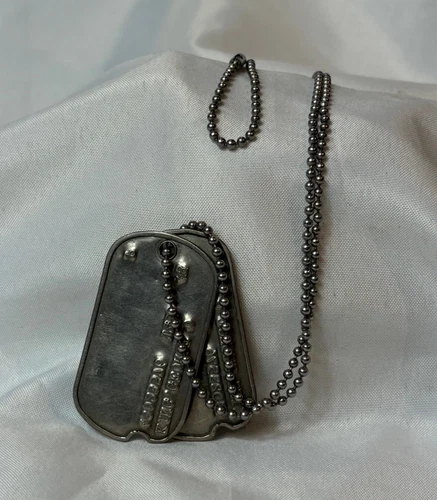 WW2 Military Dog Tags Notched Protestant Soldier Gear George C King