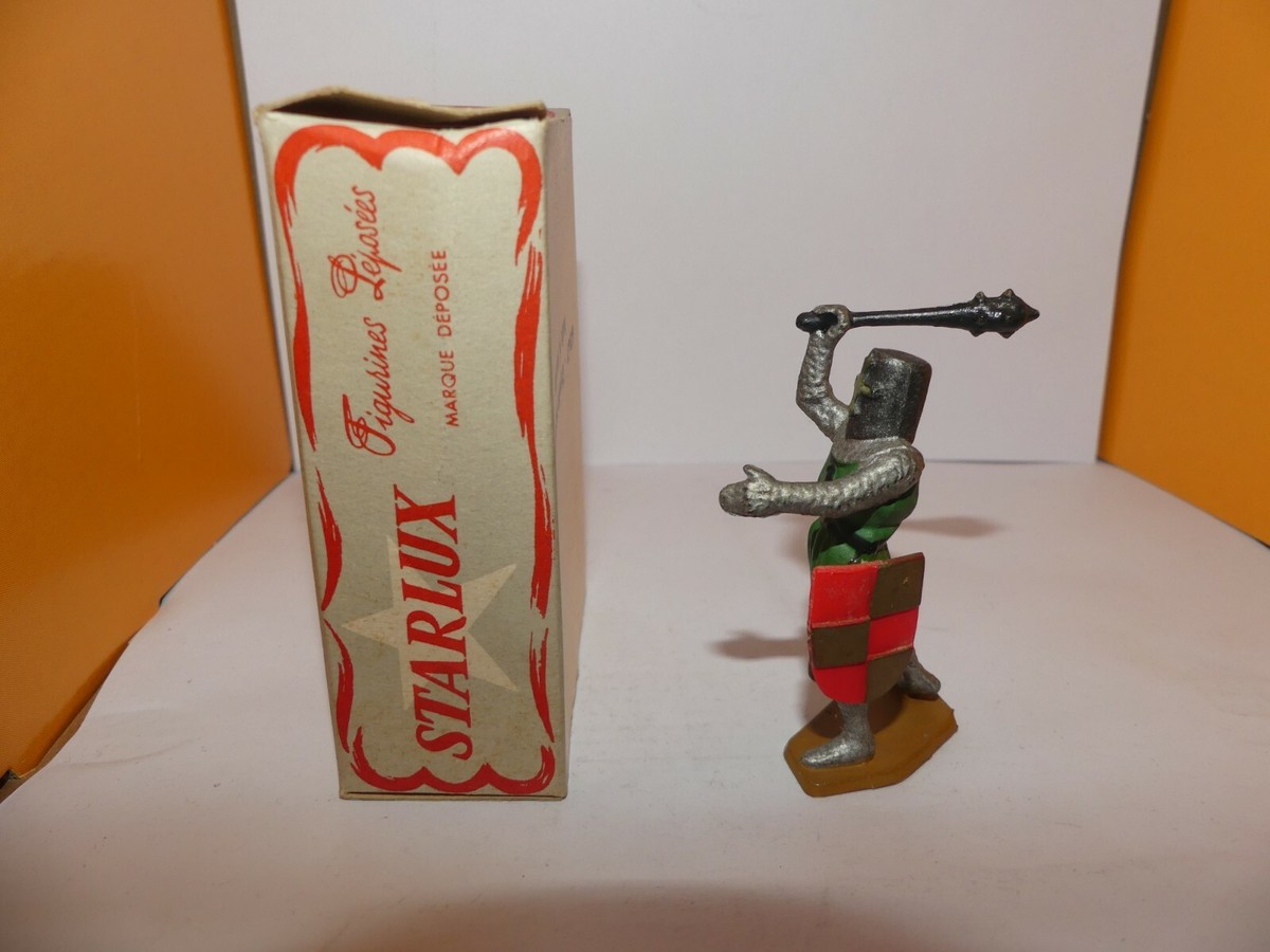 FIGURINE STARLUX MOYEN AGE CHEVALIER COMBATTANT MASSE ET BOUCLIER 6047 + BOITE | eBay