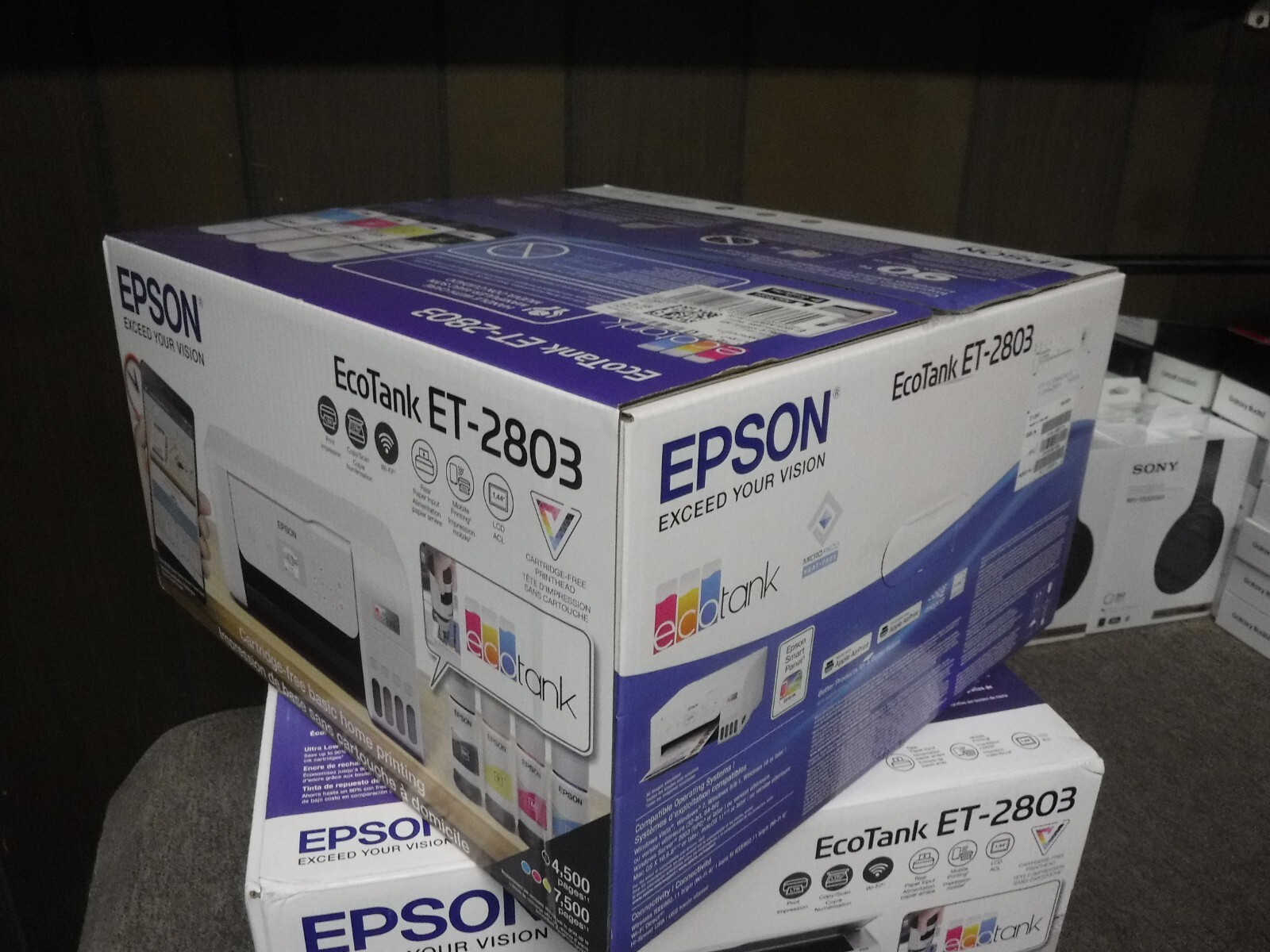 *NEW* Epson Ecotank ET2803 Inkjet Printer, Copier, Scanner, White