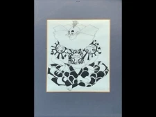 Vintage Odd Clown Illustration / Original Drawing